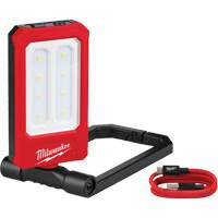 Rechargeable Low-Profile Magnetic Task Light, LED, 100/250/500 Lumens, Plastic/Aluminum Housing Trail Hammer and Bolt