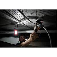 Rechargeable Low-Profile Magnetic Task Light, LED, 100/250/500 Lumens, Plastic/Aluminum Housing Trail Hammer and Bolt