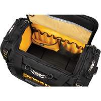 ToughSystem&reg; 2.0 Dirt Repellent Jobsite Tool Bag, 1680 Denier, 50 Pockets, Black/Yellow Trail Hammer and Bolt