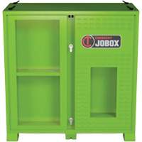 Armoire ventil&eacute;e pour le rangement d'&eacute;PI sur place, Acier, Vert lime haute visibilit&eacute; Trail Hammer and Bolt