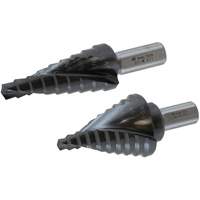 Multi-Step Drill Bit, 1/4" - 1-3/8" , 1/8" Increments, High Speed Steel Trail Hammer and Bolt