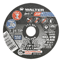 Portable Small Diameter Reinforced Cut-Off Wheels - Zip, 2" x 1/8", 5/16" Arbor, Type 1, Aluminum Oxide, 31000 RPM Trail Hammer and Bolt