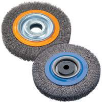 Wire Wheel Brush, 8" Dia., 0.118" Fill, 1-1/4" Arbor Trail Hammer and Bolt