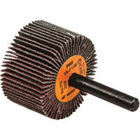 Flap Wheels-Coolcut Flap Wheels, Aluminum Oxide, 60 Grit, 1-1/2" x 1" x 1/4" Trail Hammer and Bolt