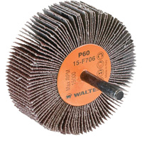 Flap Wheels-Coolcut Flap Wheels, Aluminum Oxide, 60 Grit, 3" x 1" x 1/4" Trail Hammer and Bolt