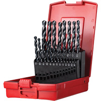Jeu de forets s&eacute;rie courte combin&eacute;s robustes, 21 morceaux, Acier rapide Trail Hammer and Bolt