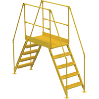 Crossover Ladder, 103-1/2" Overall Span, 50" H x 48" D, 24" Step Width Trail Hammer and Bolt