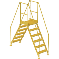 Crossover Ladder, 92" Overall Span, 60" H x 24" D, 24" Step Width Trail Hammer and Bolt