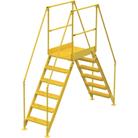 Crossover Ladder, 104" Overall Span, 60" H x 36" D, 24" Step Width Trail Hammer and Bolt