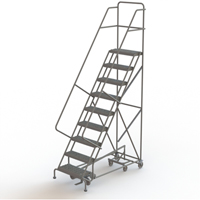 &eacute;chelles roulantes multidirectionnelles, 9 marches, Largeur de la marche 24", Hauteur de la plateforme 90", Acier Trail Hammer and Bolt