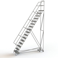 &eacute;chelles roulantes multidirectionnelles, 16 marches, Largeur de la marche 24", Hauteur de la plateforme 160", Acier Trail Hammer and Bolt