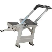 &eacute;chelle escabeau avec roues pivotantes, 2 marches, 23" x 21" x Hauteur 34,50" Trail Hammer and Bolt