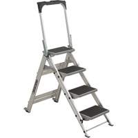 &eacute;chelle escabeau avec roues pivotantes, 4 marches, 44,25" x 22,13" x Hauteur 59" Trail Hammer and Bolt