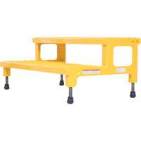 Adjustable Step-Mate Stand, 2 Step(s), 36-3/16" W x 22-7/8" L x 15-1/4" H, 500 lbs. Capacity Trail Hammer and Bolt