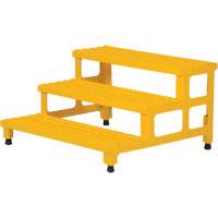 Adjustable Step-Mate Stand, 3 Step(s), 36-3/16" W x 33-7/8" L x 22-1/4" H, 500 lbs. Capacity Trail Hammer and Bolt