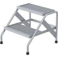 Aluminum Step Stand, 2 Step(s), 22-13/16" W x 24-9/16" L x 20" H, 500 lbs. Capacity Trail Hammer and Bolt