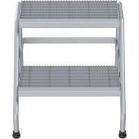Aluminum Step Stand, 2 Step(s), 22-13/16" W x 24-9/16" L x 20" H, 500 lbs. Capacity Trail Hammer and Bolt