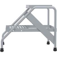 Aluminum Step Stand, 2 Step(s), 22-13/16" W x 24-9/16" L x 20" H, 500 lbs. Capacity Trail Hammer and Bolt