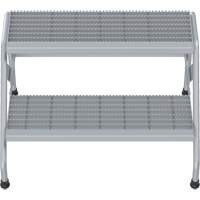 Aluminum Step Stand, 2 Step(s), 32-13/16" W x 24-9/16" L x 20" H, 500 lbs. Capacity Trail Hammer and Bolt
