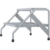 Aluminum Step Stand, 2 Step(s), 32-13/16" W x 24-9/16" L x 20" H, 500 lbs. Capacity Trail Hammer and Bolt