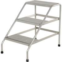 Aluminum Step Stand, 3 Step(s), 22-13/16" W x 34-9/16" L x 30" H, 500 lbs. Capacity Trail Hammer and Bolt