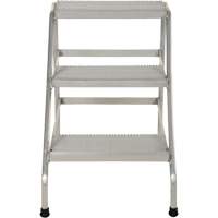 Aluminum Step Stand, 3 Step(s), 22-13/16" W x 34-9/16" L x 30" H, 500 lbs. Capacity Trail Hammer and Bolt
