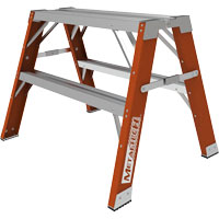 Buildman™ Step-up Workbench, 2' H x 33.5" W x 25.75" D, 300 lbs. Capacity, Fibreglass VD699 | Trail Hammer and Bolt