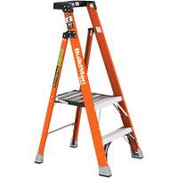 Safespace Platform Step Ladder, 2', 300 lbs. Cap. Trail Hammer and Bolt