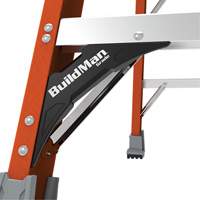 Safespace Platform Step Ladder, 12', 300 lbs. Cap. Trail Hammer and Bolt