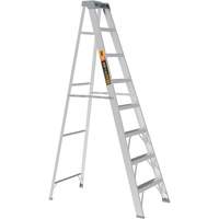 Step Ladder, 8', Aluminum, 225 lbs. Capacity, Type 2 Trail Hammer and Bolt