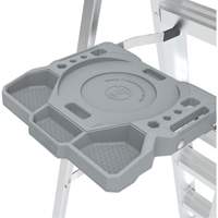 Step Ladder with Paint Tray, 10', Aluminum, 225 lbs. Capacity, Type 2 Trail Hammer and Bolt
