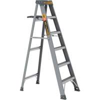 Step Ladder with Paint Tray, 6', Fibreglass, 225 lbs. Capacity, Type 2 Trail Hammer and Bolt