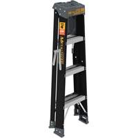 Step Ladder with Paint Tray, 4', Fibreglass, 250 lbs. Capacity, Type 1 Trail Hammer and Bolt