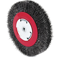 Meule 101F-3M &agrave; fils cr&ecirc;p&eacute;s, 6" dia., Fils 0,014", Arbre 1/2"/2"/5/8" Trail Hammer and Bolt