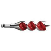 Ship Auger Drill Bit, 1-1/2" Diameter, 4" Flute, 7/16" Hex Shank Trail Hammer and Bolt