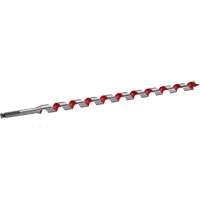 Ship Auger Drill Bit, 13/16" Diameter, 15" Flute, 7/16" Hex Shank Trail Hammer and Bolt