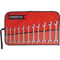 11-Piece Angled Open-End Wrench Set, Polished Trail Hammer and Bolt