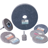 Meule homog&egrave;ne &agrave; faible densit&eacute; de s&eacute;rie 500 Standard Abrasives, 3" x 1/4", Arbre de 1/4", Grain de Moyen, Oxyde d'aluminium Trail Hammer and Bolt