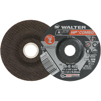 HP Combo Depressed Center Combination Wheel, 4" x 1/8", 5/8" Arbor, Type 27 Trail Hammer and Bolt