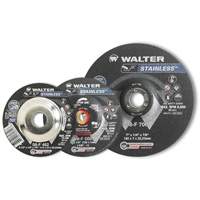 STAINLESS Grinding and Cutting Wheel, 4-1/2" x 1/4", 5/8"-11 Arbor, Type 28S, Aluminum Oxide, 13300 RPM Trail Hammer and Bolt