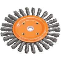 Knot-Twisted Wire Bench Wheel, 6" Dia., 0.0118" Fill, 5/8" Arbor, Steel Trail Hammer and Bolt