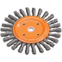Knot-Twisted Wire Bench Wheel, 8" Dia., 0.0118" Fill, 5/8" Arbor, Steel Trail Hammer and Bolt