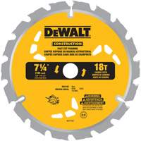 Lame de scie &agrave; pointes au carbure pour coupe rapide, 7-1/4", 18 dents, Pour Bois Trail Hammer and Bolt