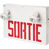 Enseignes/lampes combin&eacute;es Stella - Sortie, DEL, &agrave; raccordement fixe, 17-1/2" lo x 12-1/2" la, Français Trail Hammer and Bolt