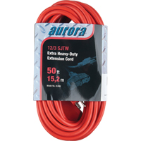Cordon rallonge en vinyle, Ext&eacute;rieur, SJTW, AWG 12/3, 15 A, 3 prise(s), 50' Trail Hammer and Bolt