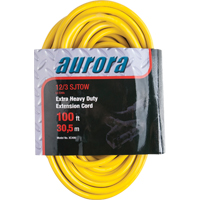 Cordon rallonge en vinyle avec indicateur lumineux, Ext&eacute;rieur, SJTOW, AWG 12/3, 15 A, 3 prise(s), 100' Trail Hammer and Bolt