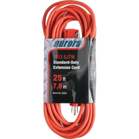 Extension Cord, Indoor/Outdoor, SJTW, 16/3 AWG, 13 A, 25' Trail Hammer and Bolt