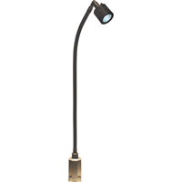 Lampe &agrave; col-de-cygne &agrave; flux &eacute;lev&eacute; de la s&eacute;rie LS, 5 W, DEL, Col 27", Noir Trail Hammer and Bolt