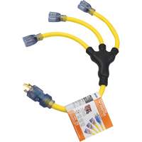 Generator Adaptors, Outdoor, STOW, 12/3 AWG, 30 A, 3 Outlet(s), 2' Trail Hammer and Bolt
