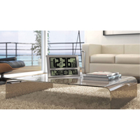 Jumbo Clock, Digital, Battery Operated, 16.5" W x 1.7" D x 11" H, Silver XD075 | Trail Hammer and Bolt